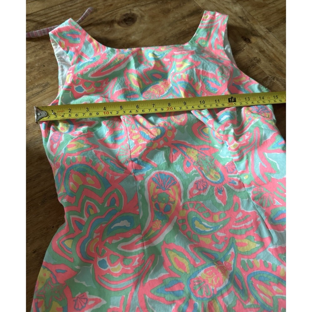 Lilly Pulitzer Multicolor Cotton Blend Sleeveless Dress Sz XS Back Zip Resort - Picture 7 of 8